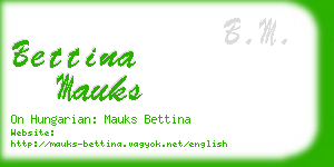 bettina mauks business card